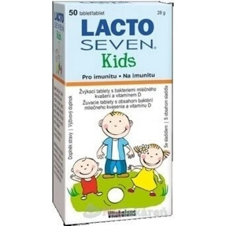 Vitabalans LACTOSEVEN Kids DISPLEJ 9×50 tbl, дієтична добавка для дітей: ціни та характеристики