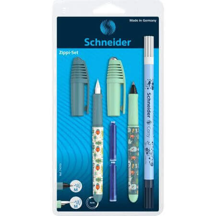 Зелена ручка + Zippi Rollerball + Zippi Roller + Corry Pic + 2 заправки, 1 набір, 1 комплект, Schneider: ціни та характеристики