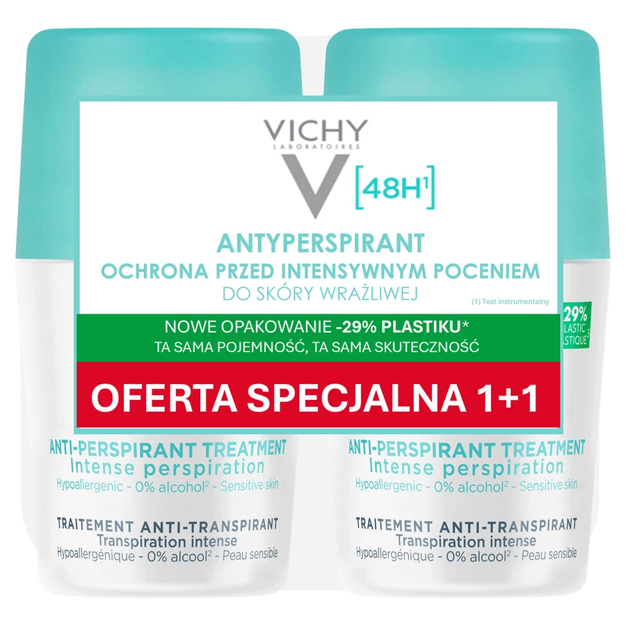 Vichy, антиперспірант-лосьйон, антиперспірант проти надмірного потовиділення, 48 год, 2 x 50 мл: ціни та характеристики