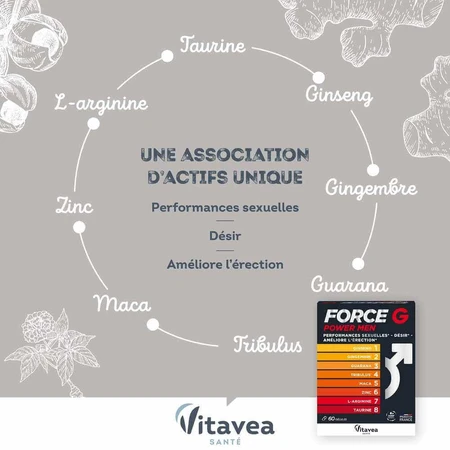 Vitavea Santé Force G Сексуальна активність сильних чоловіків 60 капсул: ціни та характеристики