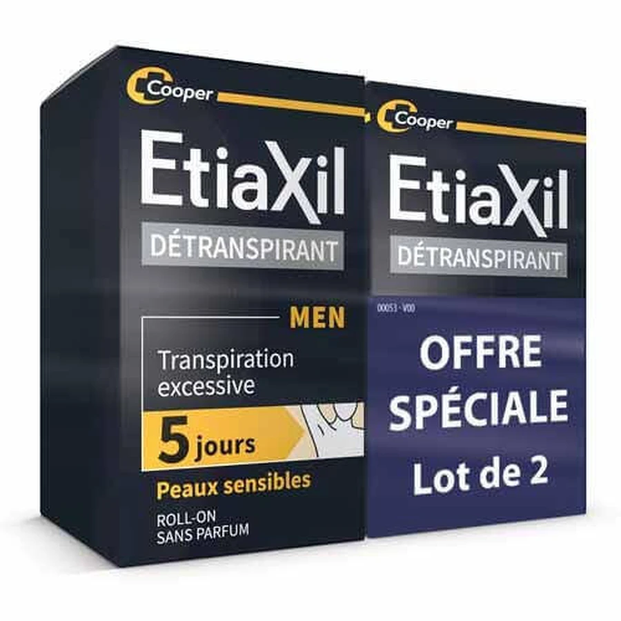 Детраспорант-рулон під пахви Etiaxil для чоловіків з чутливою шкірою 2х15мл: ціни та характеристики