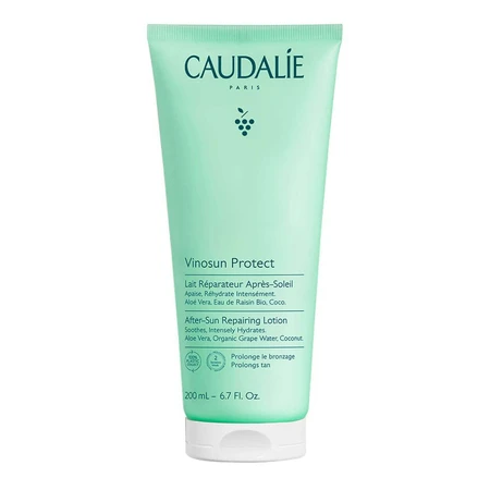 Caudalie Vinosun Protect, регенеруюче молочко після засмаги, 200 мл + невидимий, легкий крем з надвисоким рівнем захисту, SPF 50+, 20 мл безкоштовно: ціни та характеристики