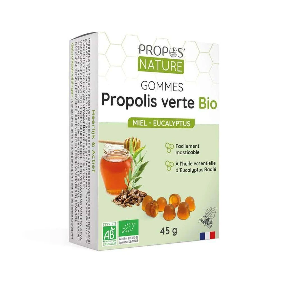 Propos'Nature Прополисная жвачка Мед и Эвкалипт Био 45г: цены и характеристики