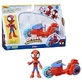 Spidey The Amazing Friends Набор фигурок Спайди Мотоцикл и Спайди, 10 см, Hasbro