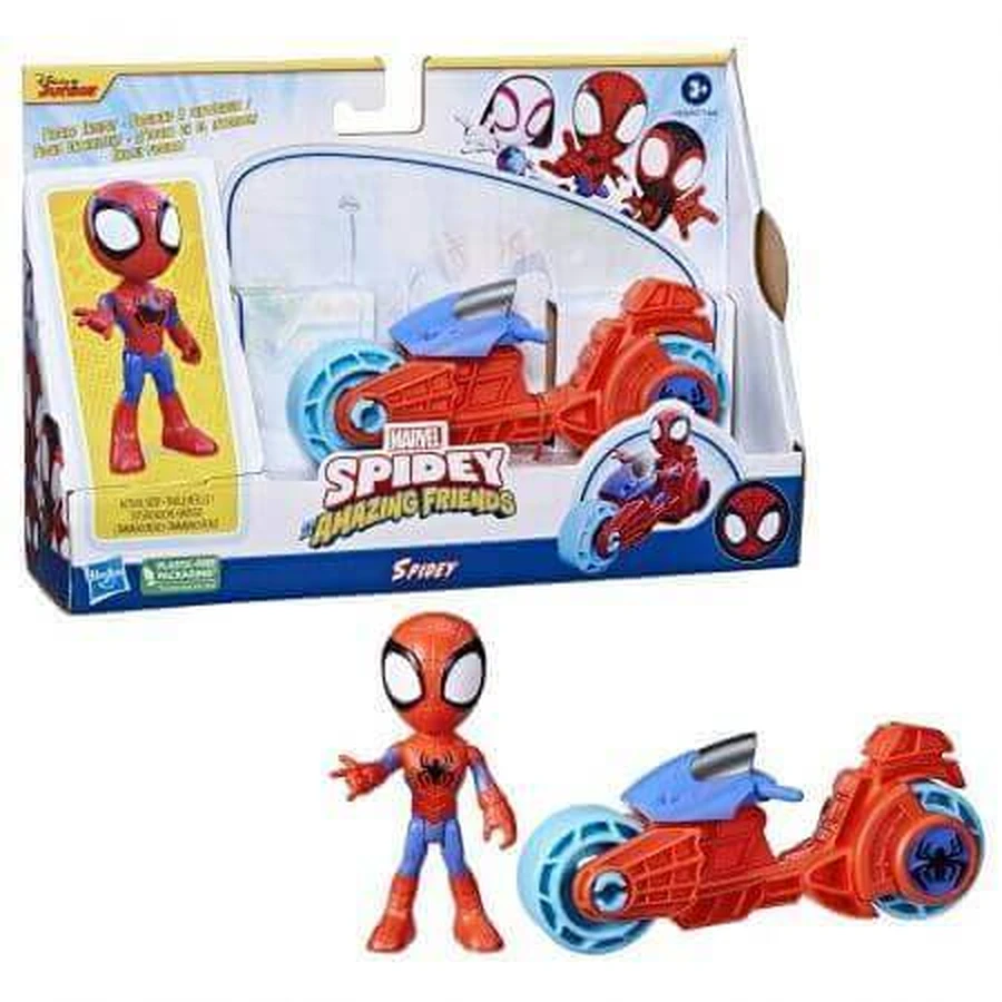 Spidey The Amazing Friends Набор фигурок Спайди Мотоцикл и Спайди, 10 см, Hasbro: цены и характеристики