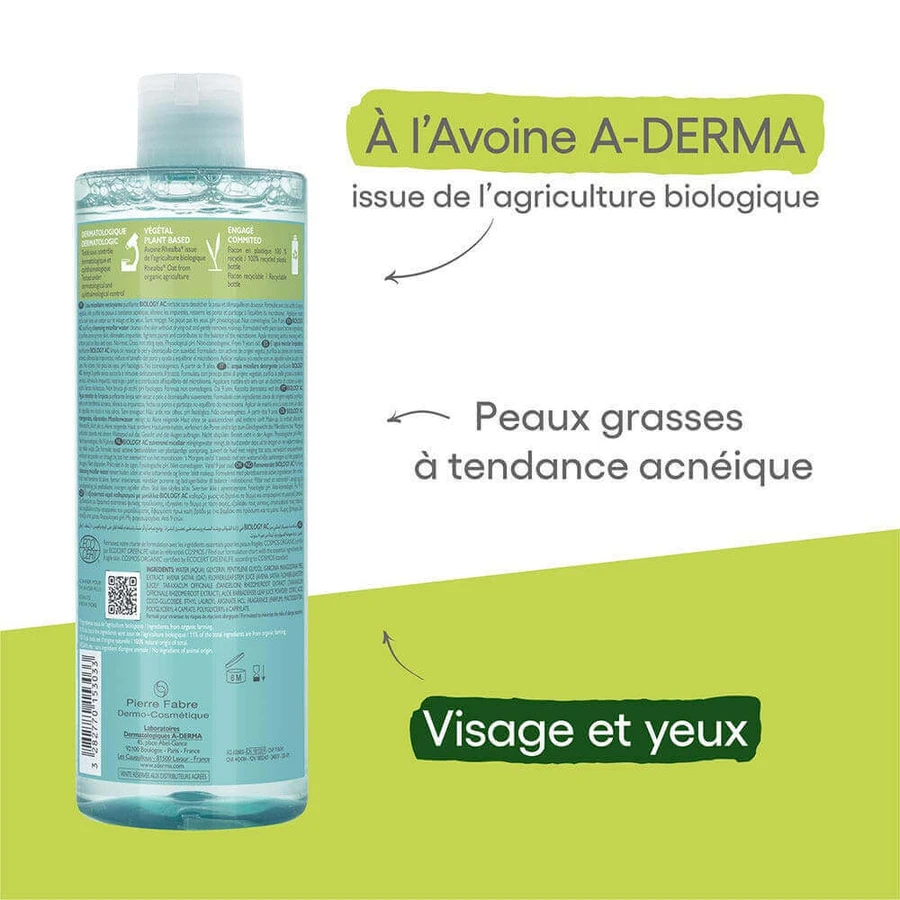 A-Derma Biology AC Очищающая мицеллярная вода Bio 400 мл: цены и характеристики