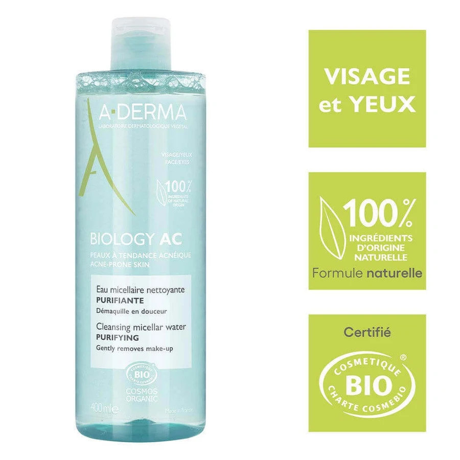 A-Derma Biology AC Очищающая мицеллярная вода Bio 400 мл: цены и характеристики