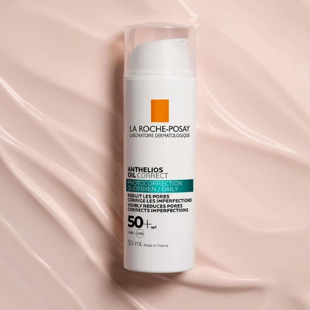 La Roche-Posay Anthelios Oil Correct, гель-захисний крем для обличчя, чутлива, комбінована та жирна шкіра, SPF 50+, 50 мл + брелок безкоштовно: ціни та характеристики
