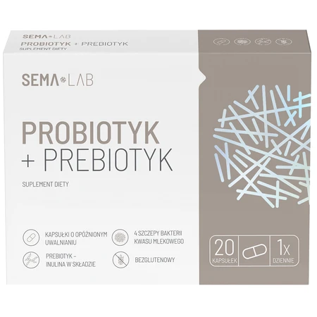 SEMA Lab Пробіотик + пребіотик, 20 капсул: ціни та характеристики