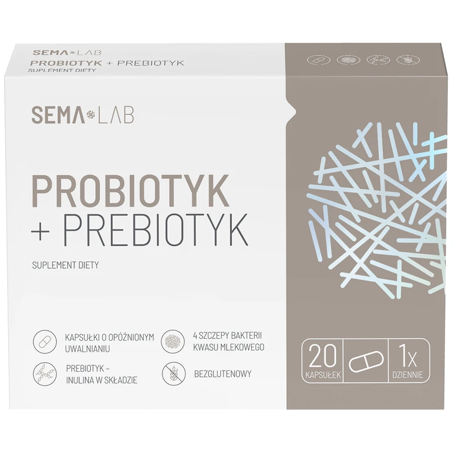 SEMA Lab Пробіотик + пребіотик, 20 капсул: ціни та характеристики