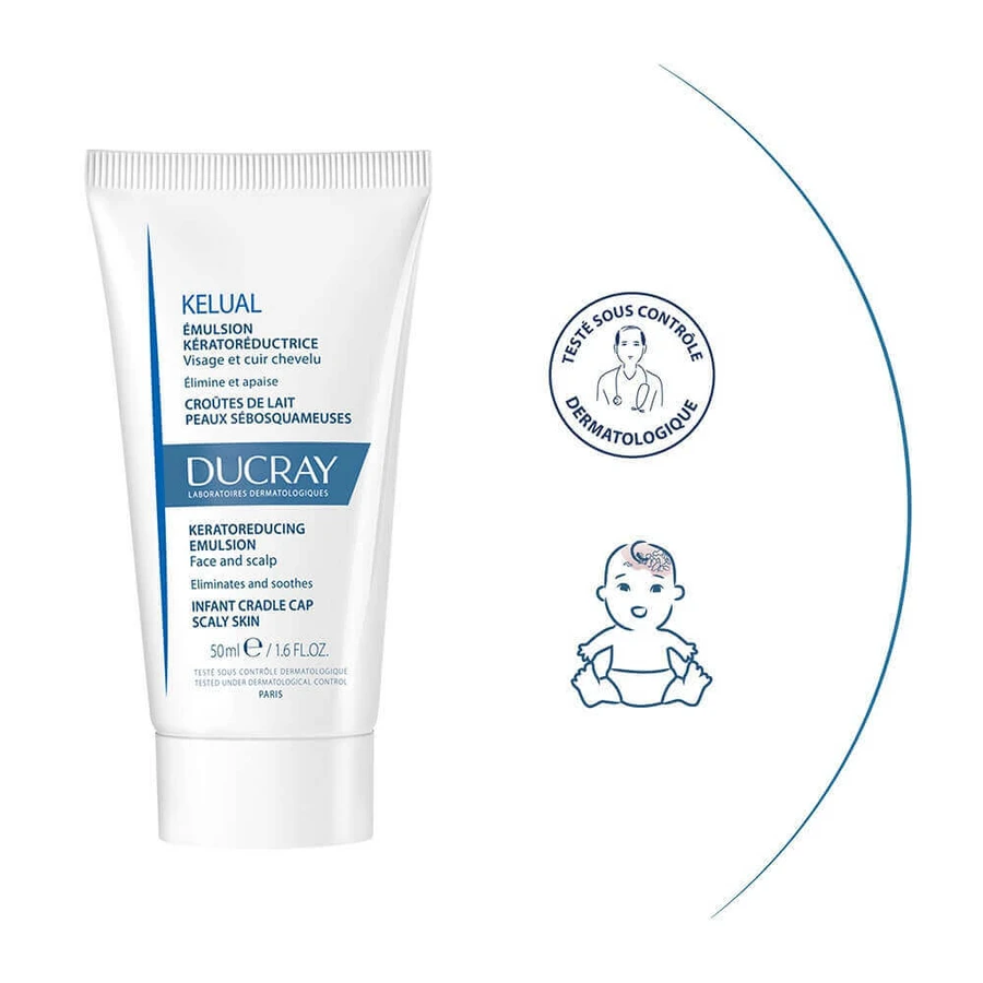 Ducray Kelual Keratoregulatory Emulsion Milky Scab Infants Face and Scalp 50ml: цены и характеристики