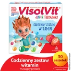 Visolvit Junior Pachet cu căpșuni, pentru copii peste 3 ani, 2 x 30 plicuri: цены и характеристики
