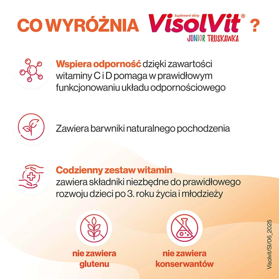 Visolvit Junior Pachet cu căpșuni, pentru copii peste 3 ani, 2 x 30 plicuri: цены и характеристики