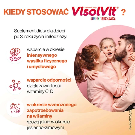 Visolvit Junior Pachet cu căpșuni, pentru copii peste 3 ani, 2 x 30 plicuri: цены и характеристики