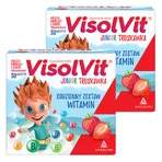 Visolvit Junior Pachet cu căpșuni, pentru copii peste 3 ani, 2 x 30 plicuri: цены и характеристики