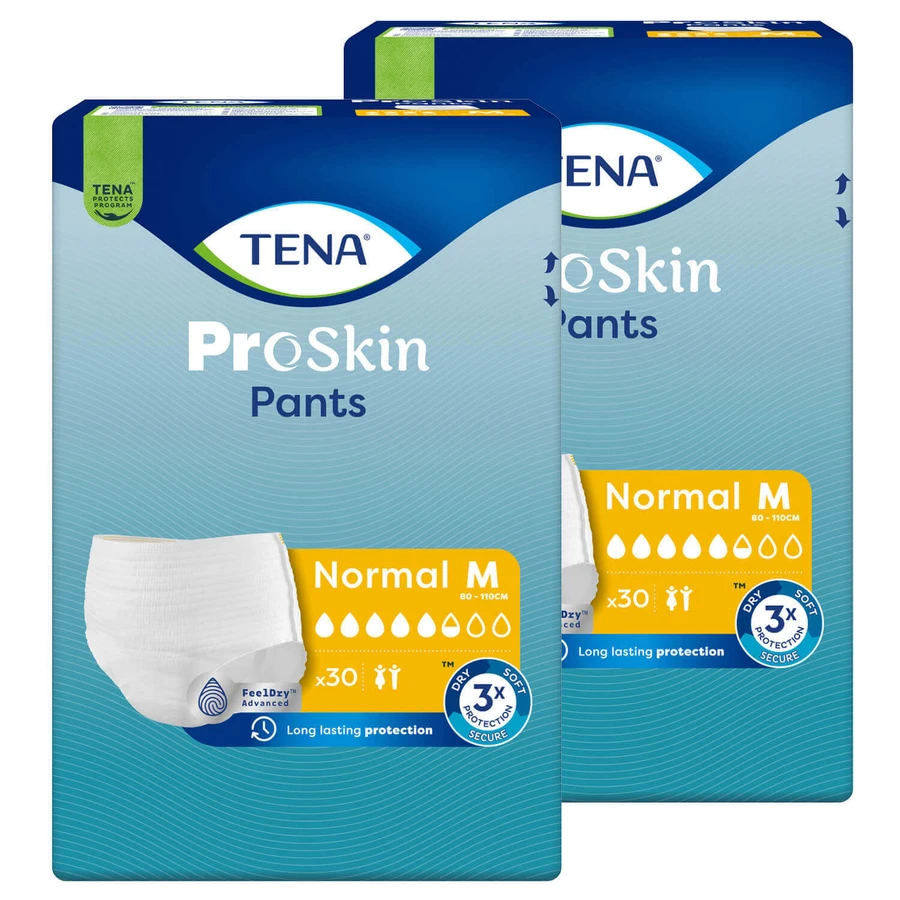 Набір Tena Pants ProSkin, поглинаючі труси, розмір M, 80-110 см, Normal, 2 х 30 шт.: ціни та характеристики