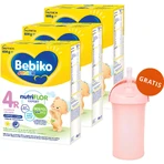 Набір Bebiko Junior 4R Nutriflor Expert, поживна молочна суміш з рисовою кашею, від 2 років, 3 х 600 г + Boon, пляшечка з соломинкою Swig, 265 мл безкоштовно: ціни та характеристики