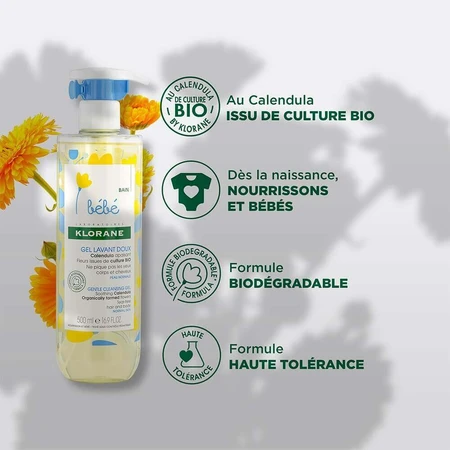 Klorane Baby Ніжний очищувальний гель 500 мл: ціни та характеристики