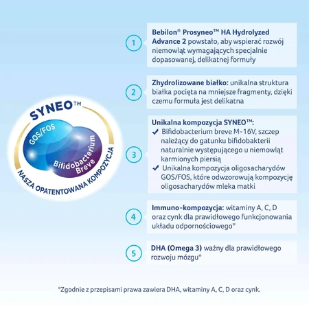 Набір Bebilon Prosyneo HA Hidrolizat Advance 2, lapte de continuare, după 6 luni, 2 x 400 g: ціни та характеристики