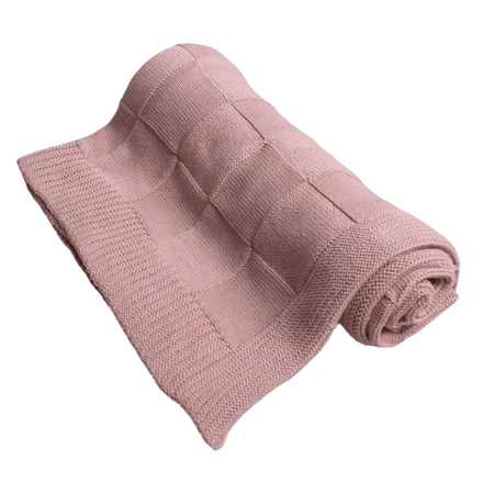 BabyMatex, бавовняна ковдра в клітинку, 80 см x 100 см, перлинно-рожева: ціни та характеристики