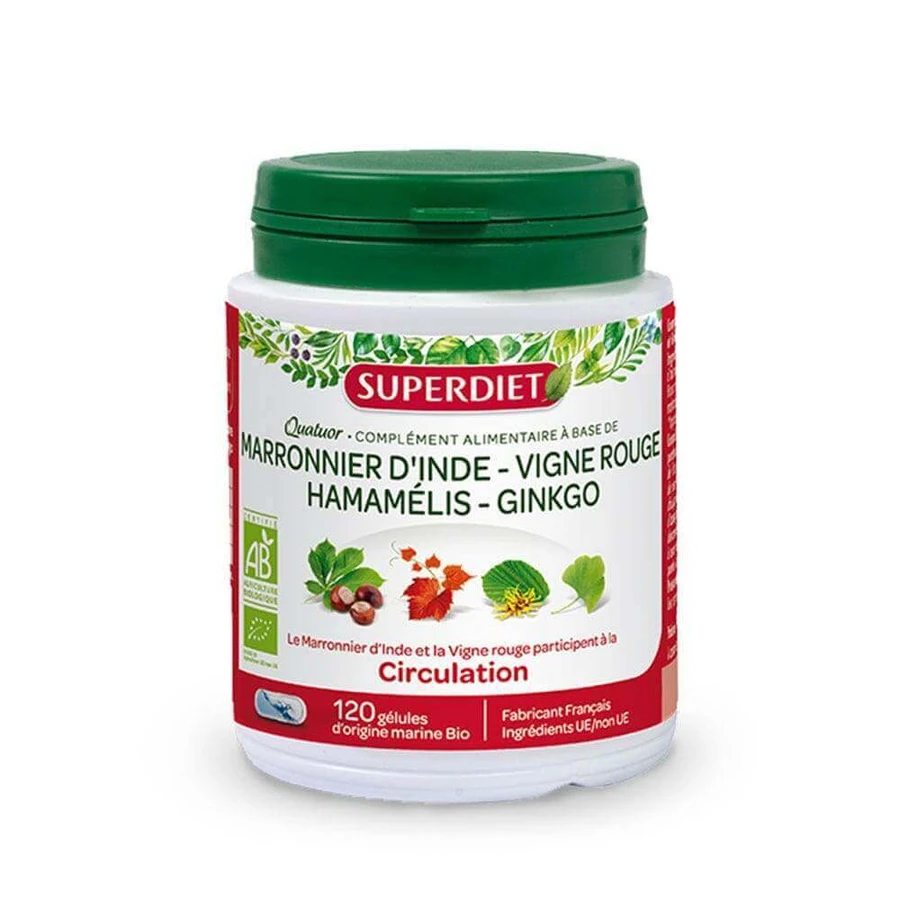 Superdiet Quatuor Circulation Red Vine 120 Capsules 120 Gélules: цены и характеристики