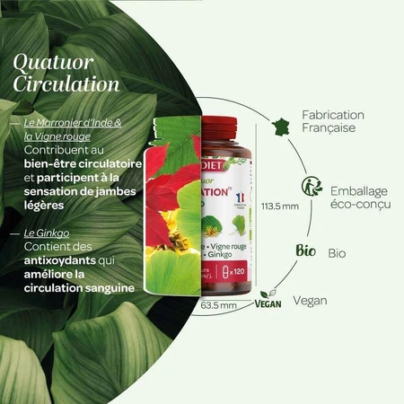 Superdiet Quatuor Circulation Red Vine 120 Capsules 120 Gélules: цены и характеристики