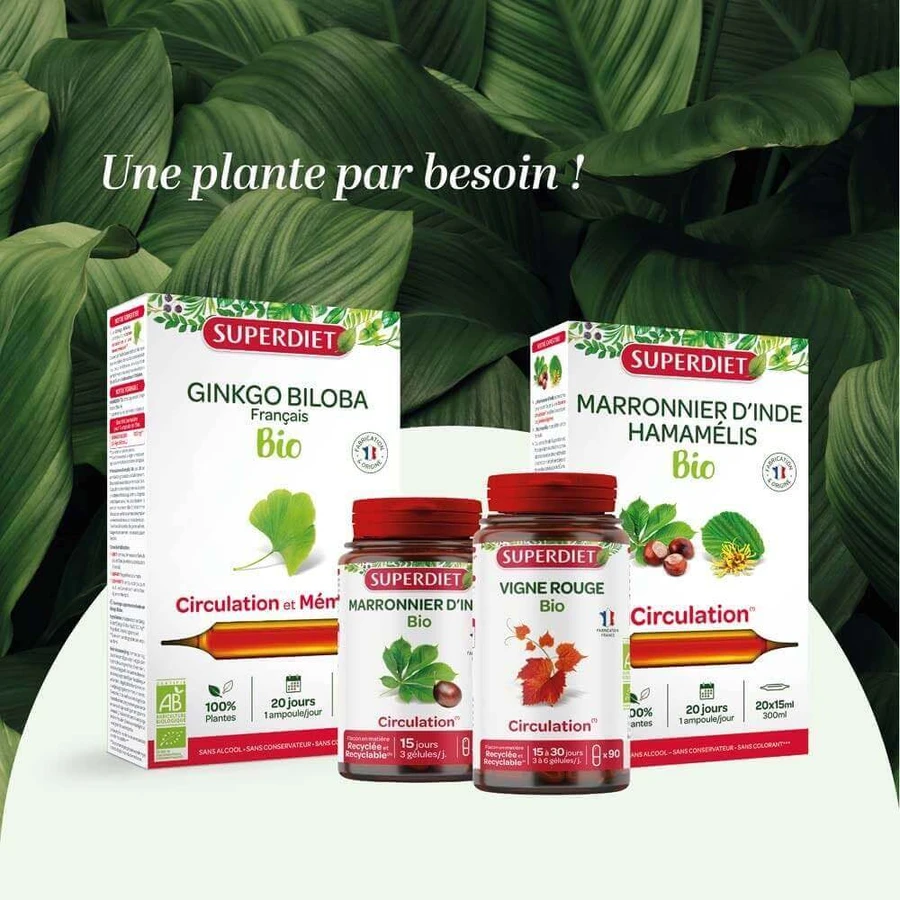 Superdiet Quatuor Circulation Red Vine 120 Capsules 120 Gélules: цены и характеристики