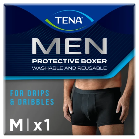 Tena Men Protective Boxer, многоразовые боксеры при легком недержании, черные, размер M, 1 штука: цены и характеристики