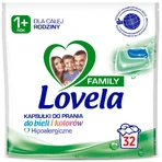 Lovela Family, гіпоалергенні капсули для прання, білі та кольорові, від 1 року, 32 шт.: ціни та характеристики
