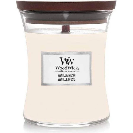 WoodWick Ванільно-мускусна середня свічка 1×275 г, ароматична свічка: ціни та характеристики