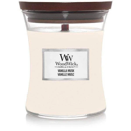 WoodWick Ванільно-мускусна середня свічка 1×275 г, ароматична свічка: ціни та характеристики