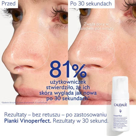 Caudalie Vinoperfect Bright Micropeel, піна для мікрошліфування, 100 мл: ціни та характеристики
