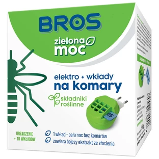 Bros Green Power, електро + картриджі від комарів, 10 штук