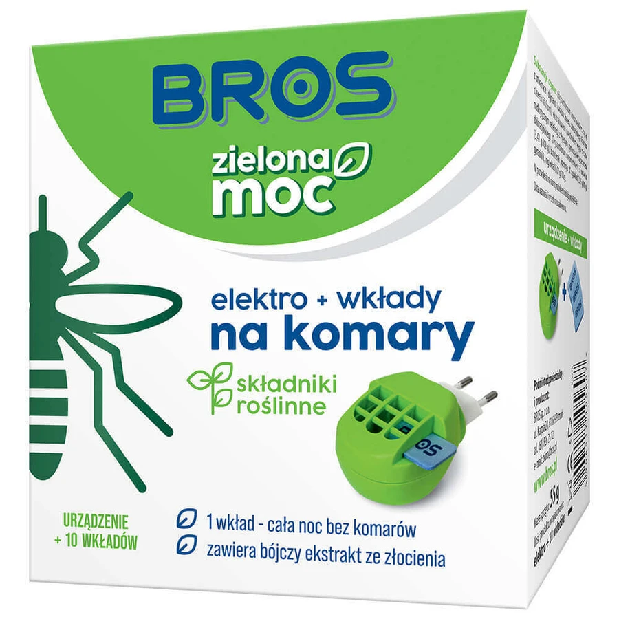 Bros Green Power, электро + картриджи от комаров, 10 шт.: цены и характеристики