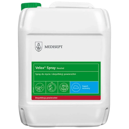Medisept Velox Spray Neutral, спрей для очистки и дезинфекции поверхностей, 5 л: цены и характеристики