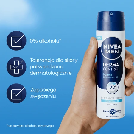 Nivea Men Derma Control Defend, антиперспирант, спрей, 150 мл: цены и характеристики