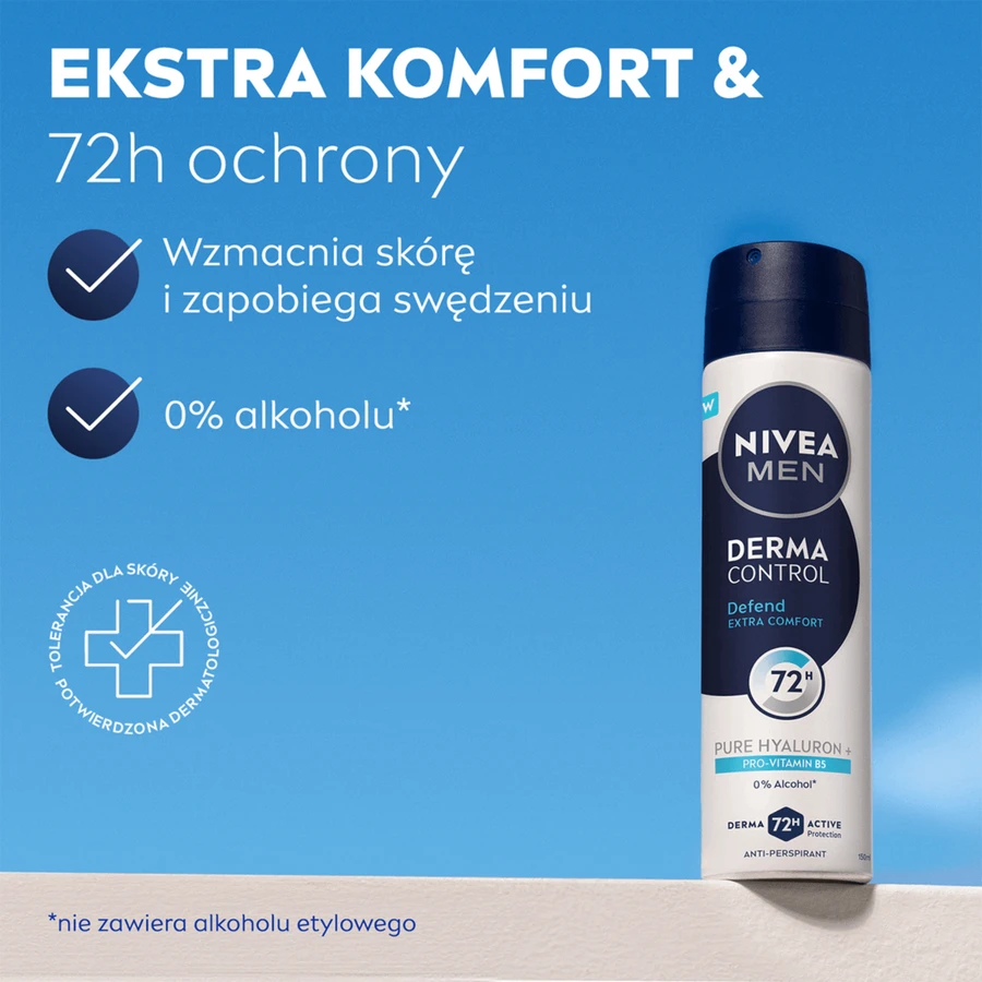 Nivea Men Derma Control Defend, антиперспирант, спрей, 150 мл: цены и характеристики