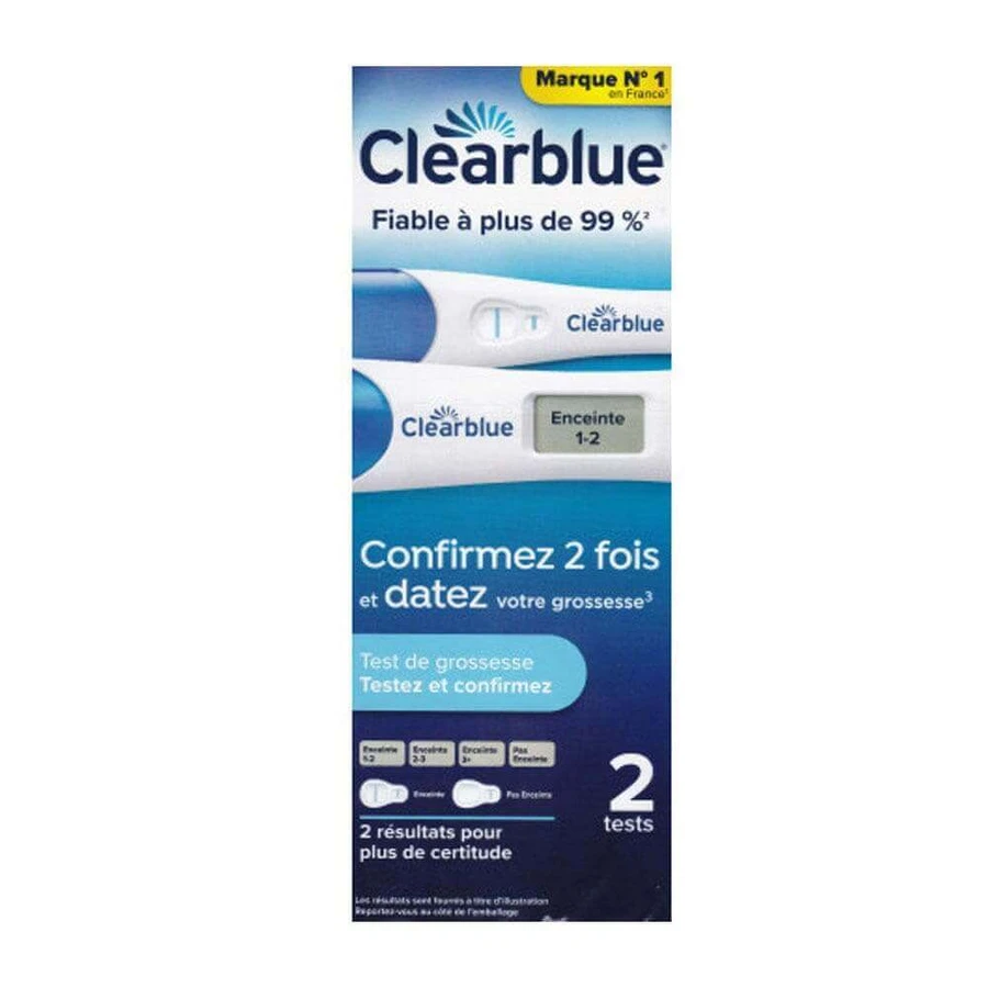 Clearblue Тест на вагітність дует підтвердження + визначення вагітності 2 тести: ціни та характеристики
