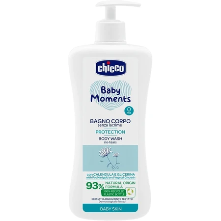 Chicco Baby moments protection Шампунь для тіла з дозатором, 93% натуральних інгредієнтів 750 мл: ціни та характеристики