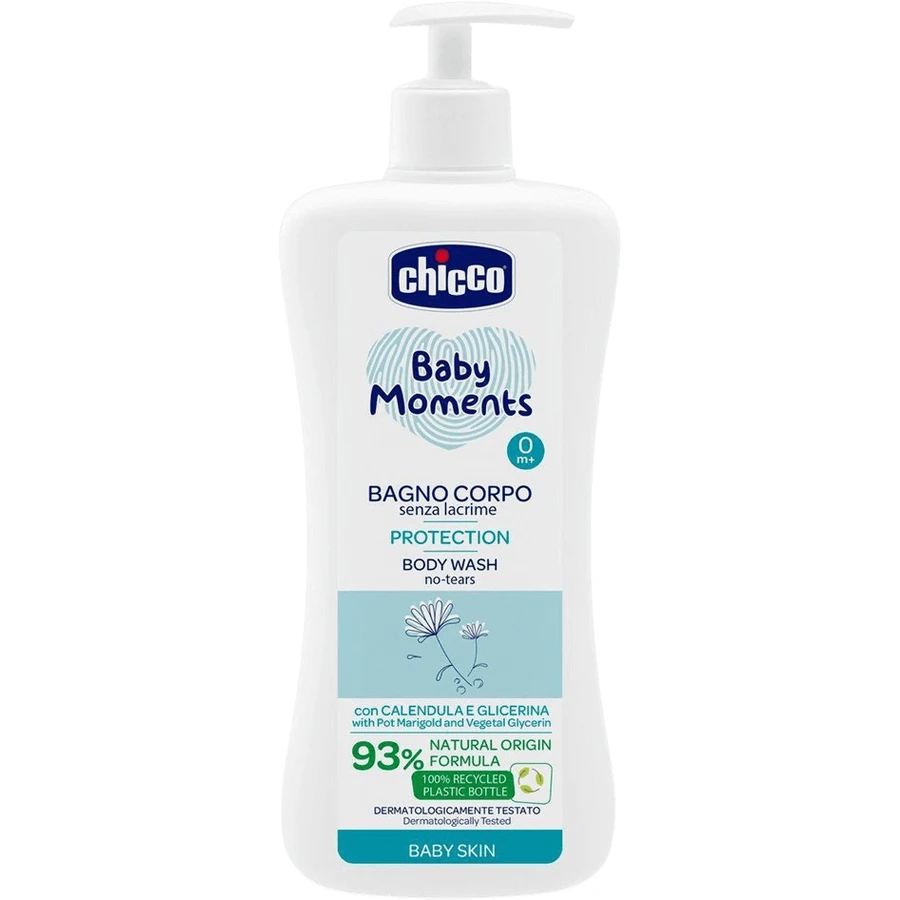 Chicco Baby moments protection Шампунь для тіла з дозатором, 93% натуральних інгредієнтів 750 мл: ціни та характеристики