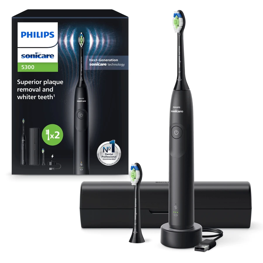 Электрическая зубная щетка серии 5300 с ручкой для переноски Philips Sonicare, черный, HX7101/03, Philips: цены и характеристики