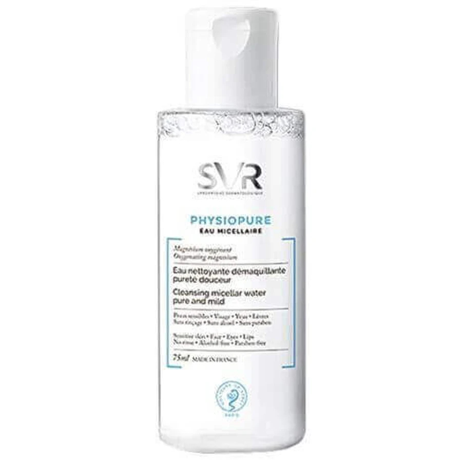 SVR Physiopure Очищуюча міцелярна вода чиста і м'яка, 75 мл: ціни та характеристики