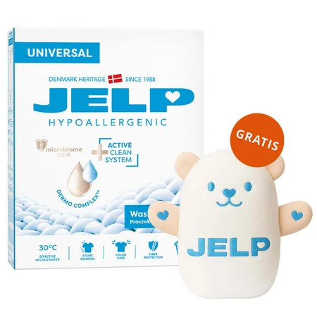 Пральний порошок Jelp Гіпоалергенний, універсальний, 3 кг + плюшевий ведмедик у подарунок: ціни та характеристики