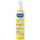 Mustela Sun Bebe Enfant-Famille, солнцезащитный спрей для лица и тела, SPF 50, 200 мл + пляжный рюкзак в подарок