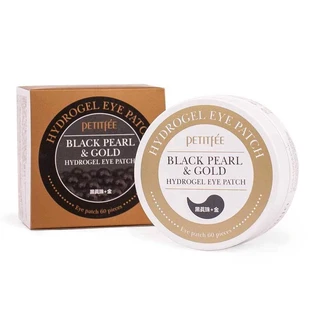 Petitfee Tampoane hidrogel pentru ochi cu extract de perle aurii și negre, 60 bucăți
