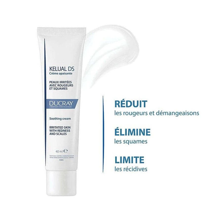 Ducray Kelual Ds Crème Apaisante Peaux Irritées avec Rougeurs et Squames 40ml: цены и характеристики