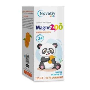 Novativ Kids MagneZoo Магній і вітамін B6 зі смаком апельсина, 120 мл