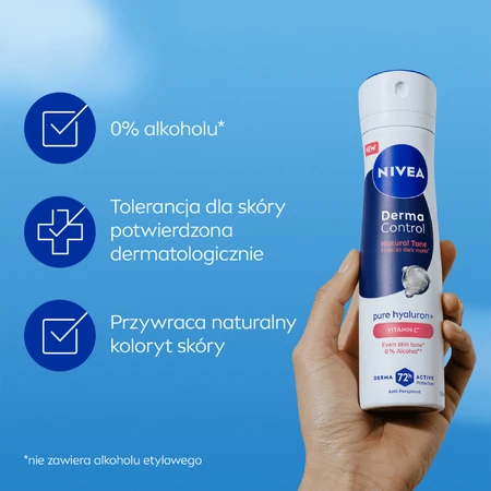Nivea Derma Control Natural Tone, антиперспирант, спрей, 150 мл: цены и характеристики