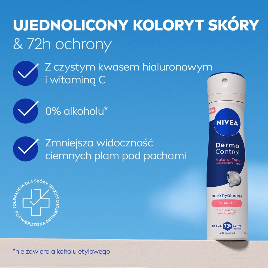 Nivea Derma Control Natural Tone, антиперспирант, спрей, 150 мл: цены и характеристики