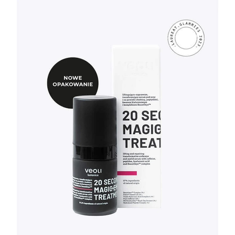 Veoli Botanica 20 Seconds Magic Eye Treatment, сироватка для ліфтингу та відновлення шкіри навколо очей і повік, 15 мл: ціни та характеристики